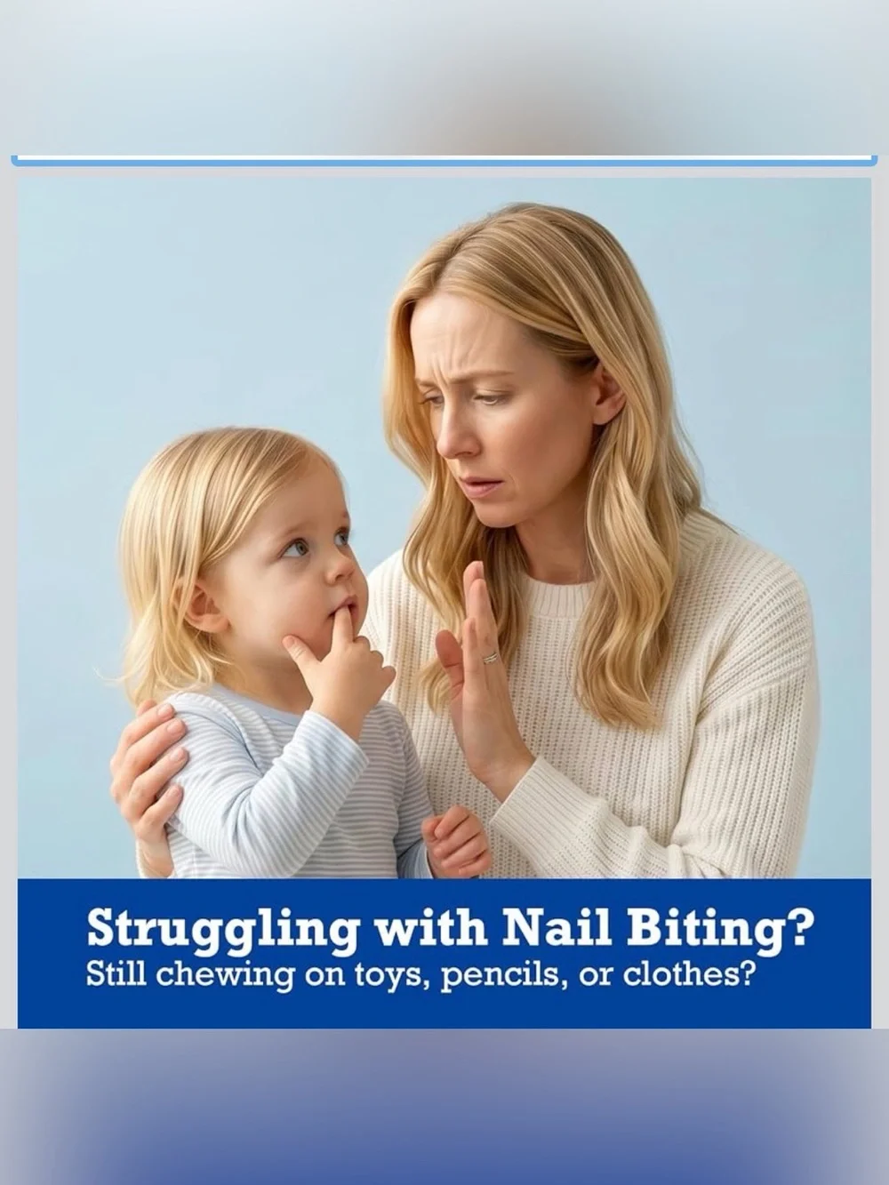 Kids Day & Night Nail Cream Set - White & Blue
